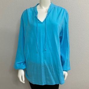 Tommy Hilfiger Turquoise Plus Top